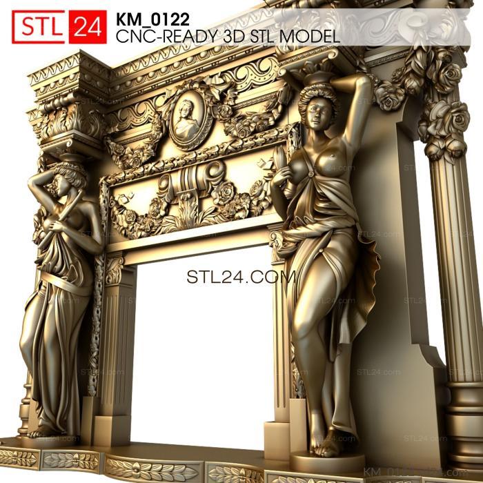 Fireplaces (KM_0122) 3D models for cnc